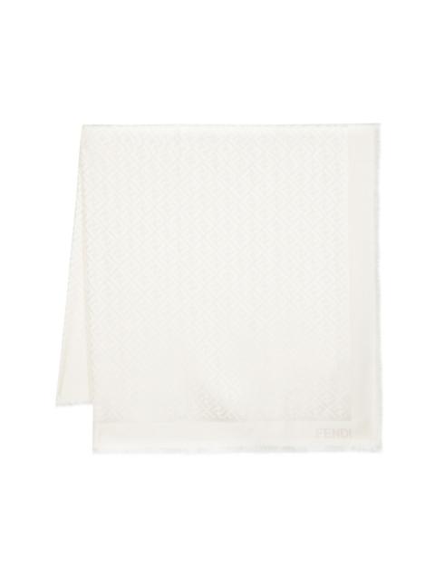 FENDI FF silk and wool scarf