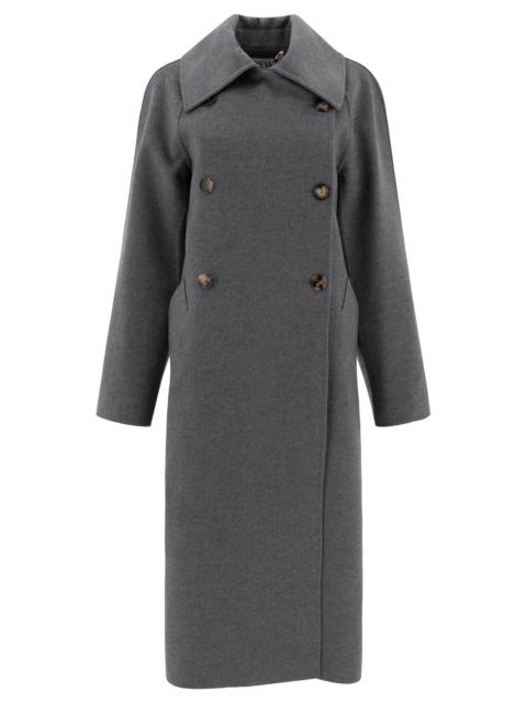 Loewe Loewe Double-breasted Coat In Wool And Cashmere
