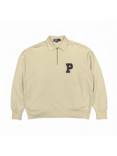 Polo Ralph Lauren Vtg Polo Ralph Lauren P Logo 1/4 Zipper Sweatshirt