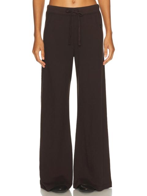 ÉTERNE Drawstring Lightweight French Terry Wide Leg Sweatpant