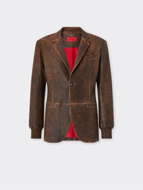 Ferrari Damask leather blazer