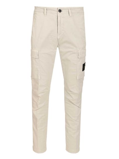 Stone Island Stone Island Men Cargo Trousers In Broken Cotton Twill