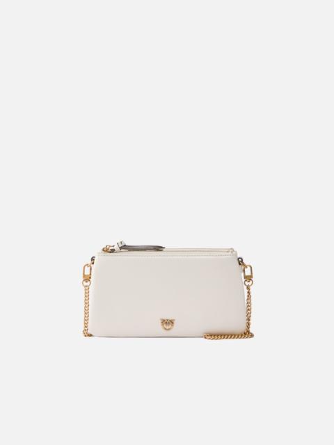 PINKO LEATHER MINI DOUBLE BAG WITH SHOULDER STRAP
