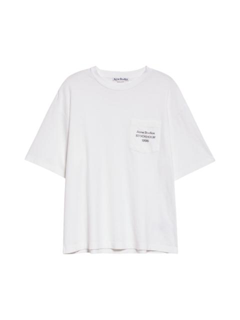 Acne Studios Acne Studios Exford Logo Pocket T-Shirt in Off White at Nordstrom