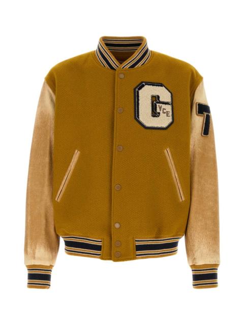 Golden Goose Golden Goose Deluxe Brand Men Ochre Wool Aleandro Bomber Jacket