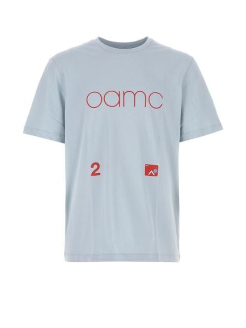Oamc Man Light-Blue Cotton Oversize T-Shirt