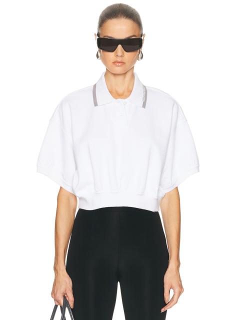 Alexander Wang Relaxed Cropped Cinched Polo Top