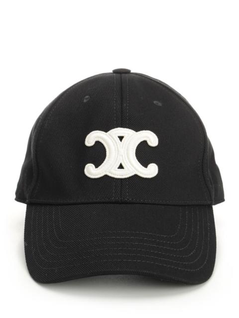 CELINE Celine Men "Triomphe" Cotton Baseball Cap