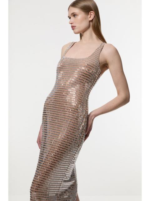 KAREN MILLEN Premium Crystal Embellished Midi Dress