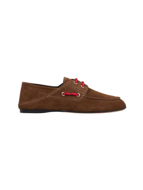 Sandro SANDRO Suede lace-up boat shoes in Brown at Nordstrom