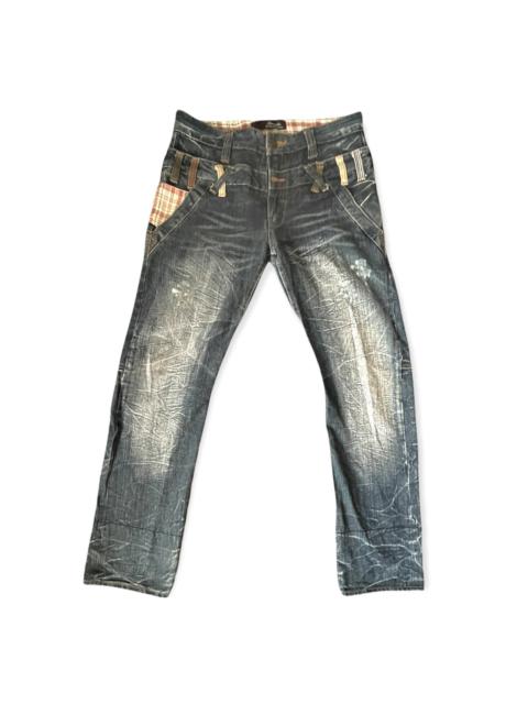 Other Designers Handcrafted - Vintage Dominates Handcrafted Double Waist Denim Jeans