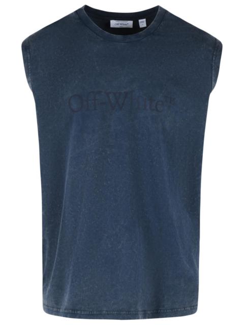 Off-White Off-White 'Bookish' Blue Cotton Tank Top Men