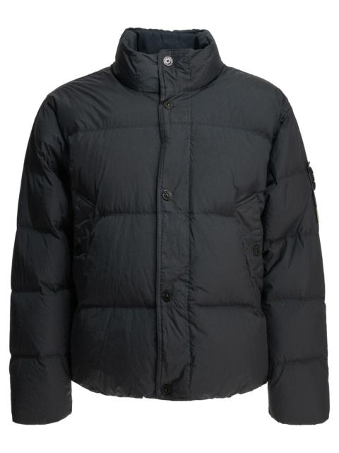 Stone Island Stone Island Crinkle Reps Ny Short Down Jacket Blue