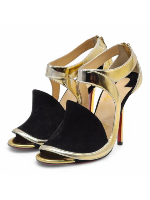 Christian Louboutin Christian Louboutin Rotonda Heeled Sandals 100 - Leather - Gold 36