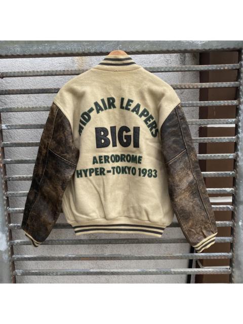 Other Designers 80s Bigi Aerodrome Tokyo Varsity Sleeve Leather