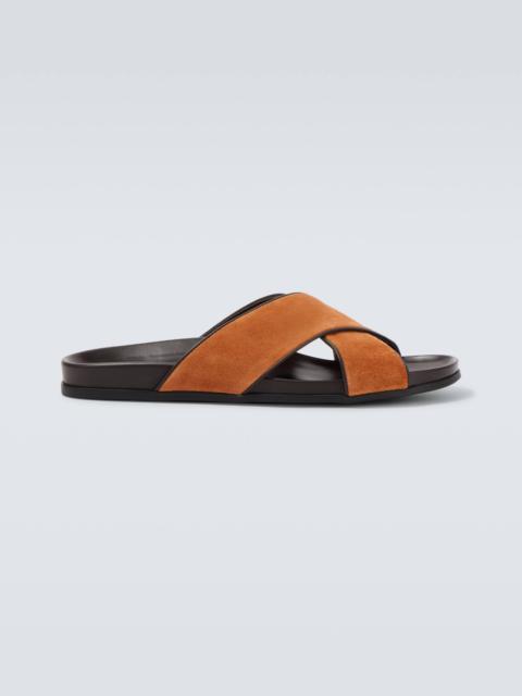 Manolo Blahnik Chiltern suede slides