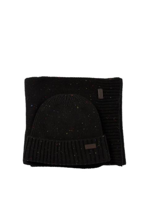 Barbour Barbour "Carlton Fleck" Beanie & Scarf Set