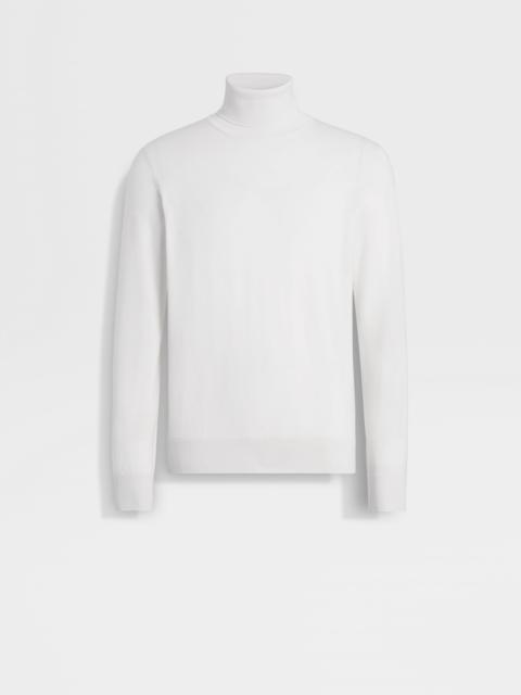 ZEGNA WHITE CASHSETA TURTLENECK