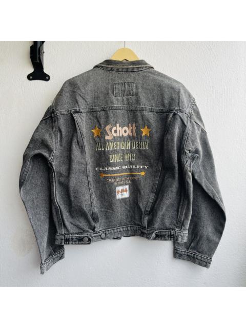 Rare Vintage SCHOTT X DEF LEPPARD Denim Trucker Jacket 1979