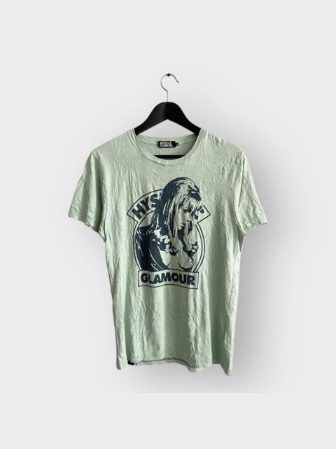 Vintage - STEAL! 2000s Hysteric Glamour Nude Girl Horseshoe Logo Tee