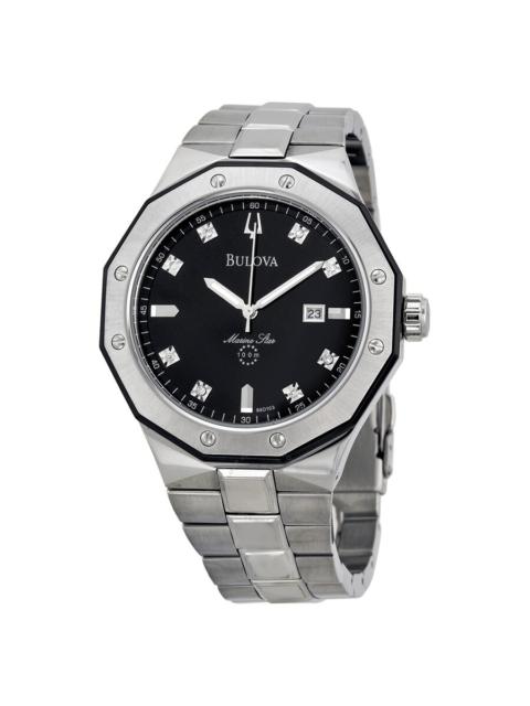 Other Designers Bulova Men's Marine Star Diamond Accented Stainless Steel Bracelet Watch 98D103