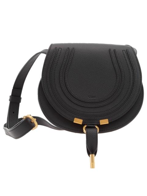 Chloé Chloe Black Leather Small Marcie Saddle Bag