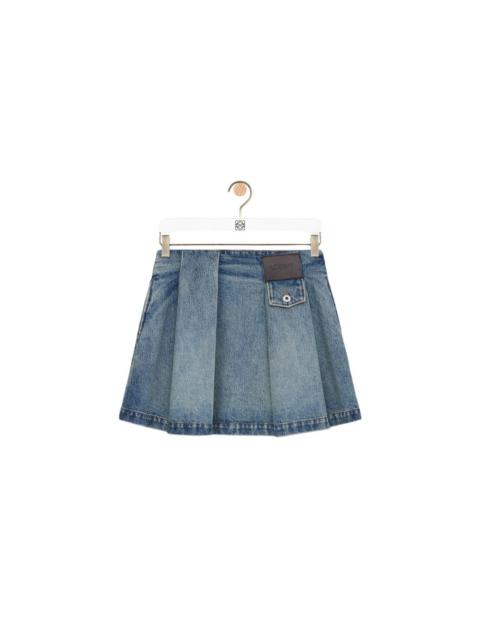 Loewe LOEWE $990 Washed Denim Mini Skirt New & Authentic (Women's