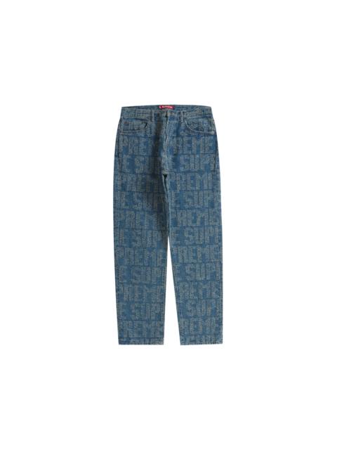 Supreme Supreme Needle Punch Regular Jean Washed Blue
