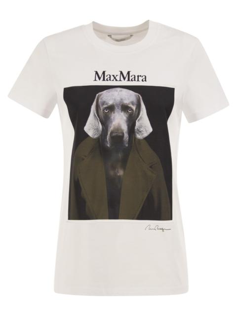 Max Mara Max Mara Women Mxmcalca - Cotton T-Shirt With Max Mara Graphic Print