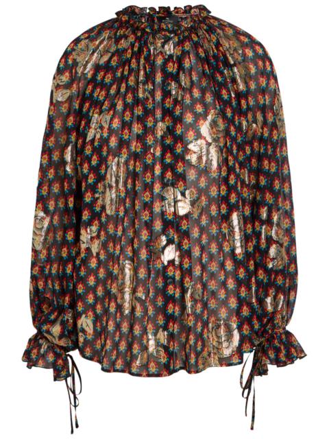 Etro Etro Floral-embroidered Silk Blouse