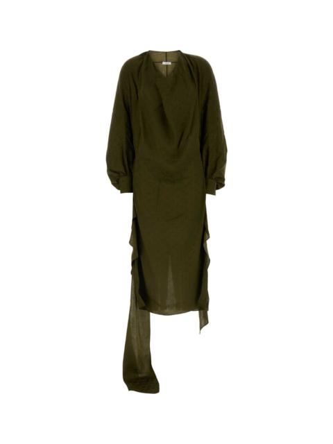 chinese dress ladies STAUD TRINITY SILK DRESS EARTH