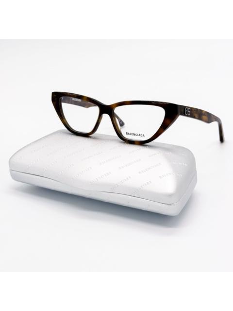 BALENCIAGA NEW BALENCIAGA EYEGLASSES BB0128O 005 CAT EYE DARK HAVANA WO