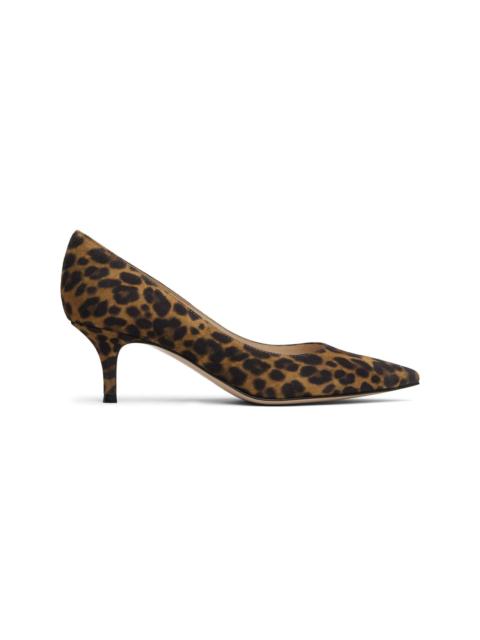 Gianvito Rossi Beige & Brown Gianvito 55 Heels
