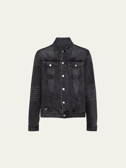 Prada Men's Denim Trucker Jacket