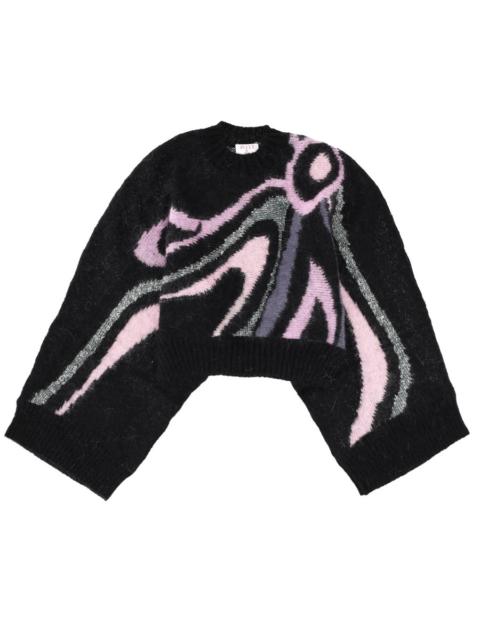 PUCCI MOHAIR "MARBLE INLAY" PRINT SWEATER