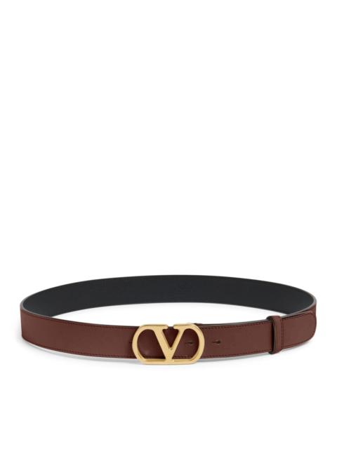 Valentino VLOGO SIGNATURE BELT IN GLOSSY CALFSKIN 30MM