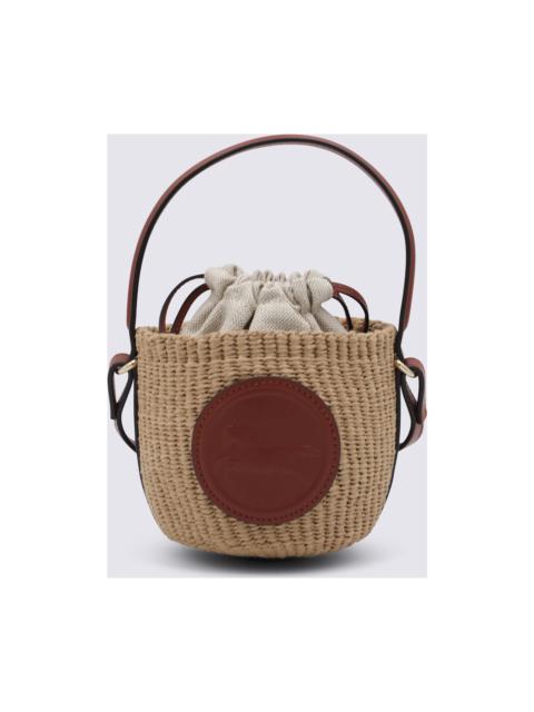 Brown Raffia Mini Horse Satchel