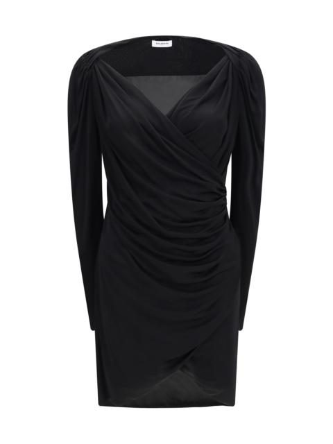 Balmain Balmain Women Draped Jersey Mini Dress
