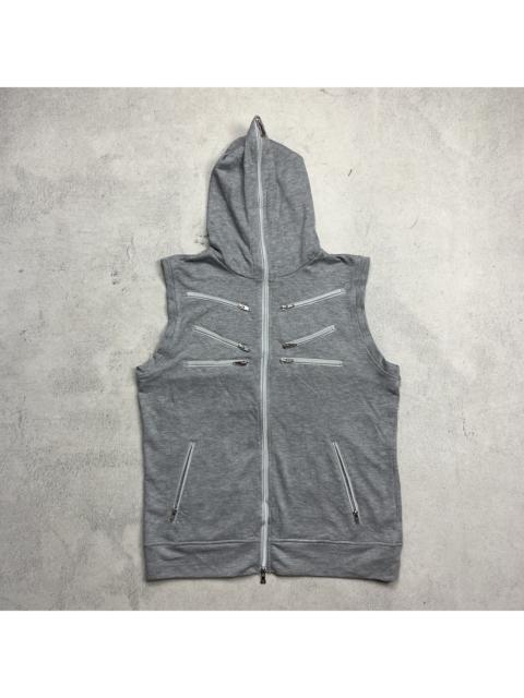 Other Designers Japanese Brand - Semantic Design Sleeveless Zip-Up Hoodie Vest Multi-Zipper