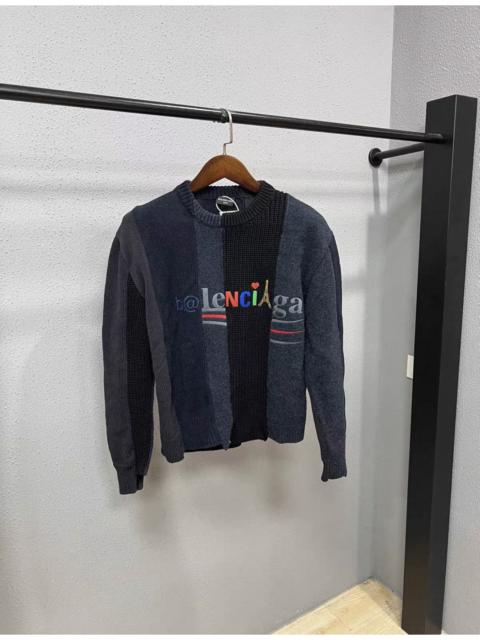 BALENCIAGA Balenciaga Mixed Crewneck Sweater