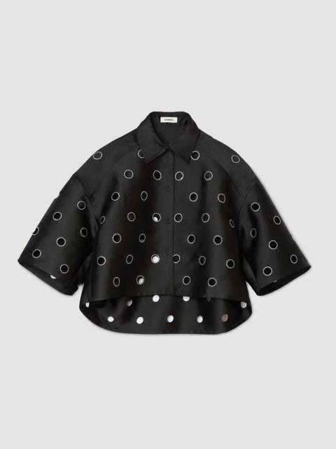 Sandro SHIRT WITH RHINESTONES