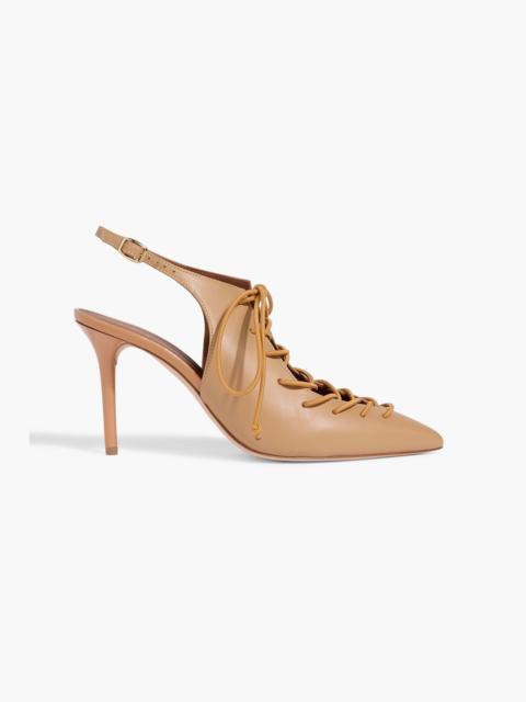 MALONE SOULIERS Alessandra 85 lace-up leather slingback pumps
