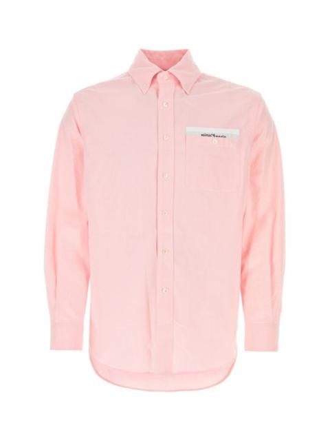 PALM ANGELS MAN Pink Cotton Shirt