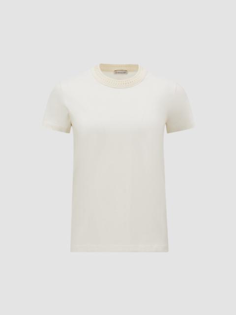 Moncler Crochet Accent Cotton T-Shirt