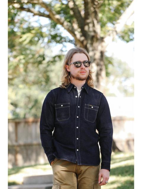 Iron Heart 12OZ SELVEDGE DENIM WORK SHIRT WITH SNAPS - INDIGO IHSH-326-IND