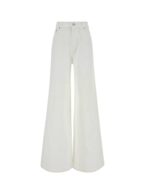 Alaïa Alaia Women White Denim Wide-Leg Jeans