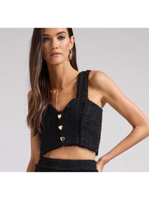 Other Designers New!  Generation Love Mina Cropped Tweed Top in Black Sz‎ XS