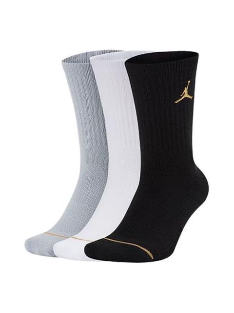 Jordan Air Jordan Everyday Max Basketball Socks For Men 3 Pairs 'Gray White Black' SX5545-915