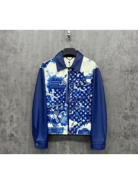 Louis Vuitton Louis Vuitton Paisley Logo Leather-Paneled Jacket