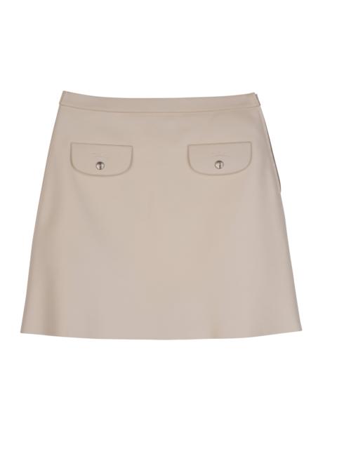 Longchamp Skirt Ecru - Leather